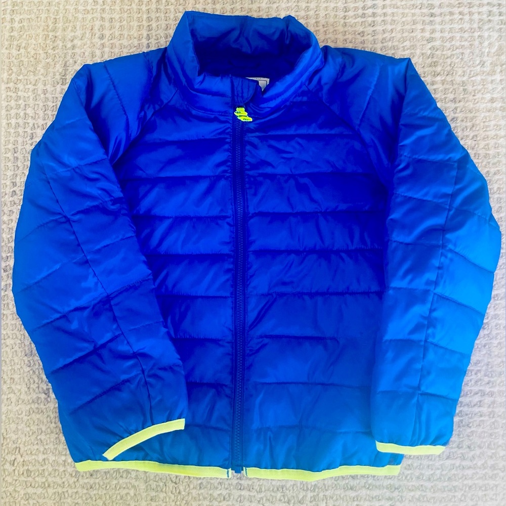 NEW J. Crew Crewcuts Blue Quilted Boys Winter Primaloft Jacket, Sz 4 - 5